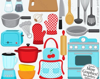 Kitchen clip art - Cooking clipart - Personal and commercial use