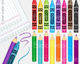 Crayon clipart - Digital Clip Art - Personal and commercial use