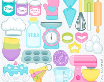 Kitchen Clip Art - Baking clipart -commercial use