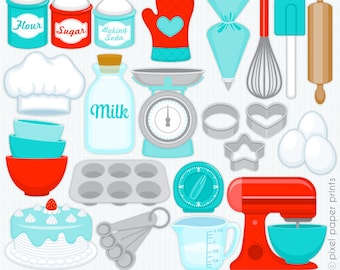 Baking clip art - Kitchen clip art - PNG Files - Personal and commercial use