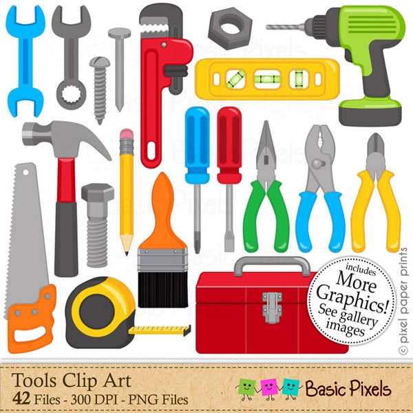 Tools clipart - Digital Clip Art  - Personal and commercial use
