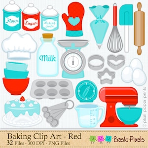 Baking clip art - Kitchen clip art - PNG Files - Personal and commercial use