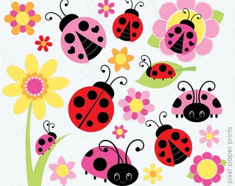 Ladybug clipart - Digital Clip Art - Ladybug Graphics - Personal and Commercial Use