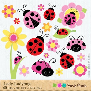 Ladybug clipart - Digital Clip Art - Ladybug Graphics - Personal and Commercial Use