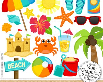 Beach Clipart Etsy Beach Clipart Etsy
