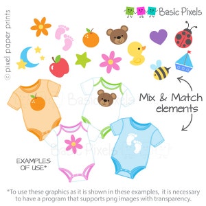 Bodysuit clipart Digital Clip Art Personal and commercial use image 4