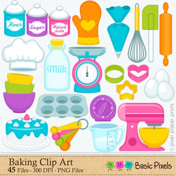 Baking Clipart Digital Clip Art Personal And Commercial Use Etsy