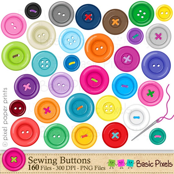 Buttons - Coloured clipart. Free download transparent .PNG