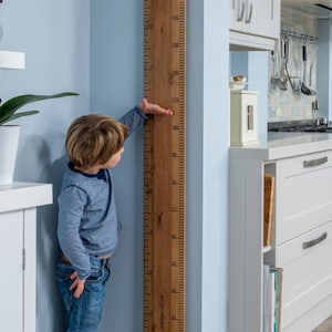 Holzlineal Höhenmesskarte 6'6 ", personalisierte, riesige Kinder Wachstumsmessplatte, Holzmesslatte Weihnachten Familiengeschenk Taufe Familiengeschenk,