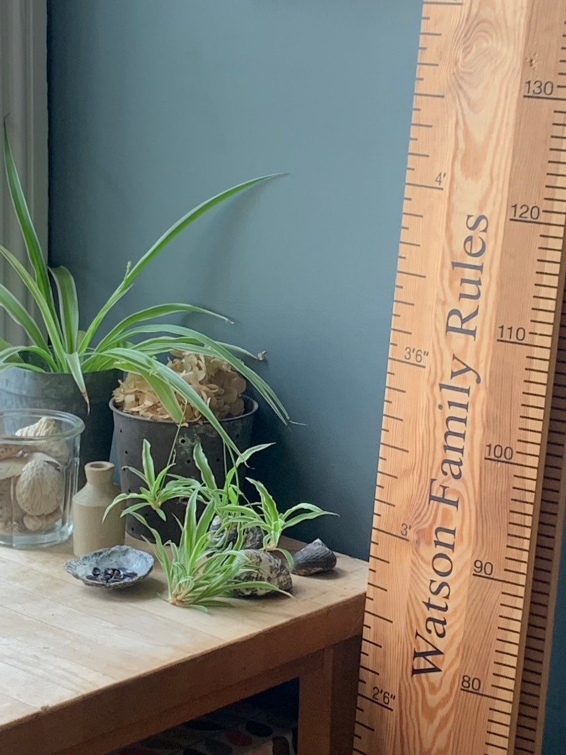 Wooden Ruler Height Chart 6'6 Personalised Giant Etsy