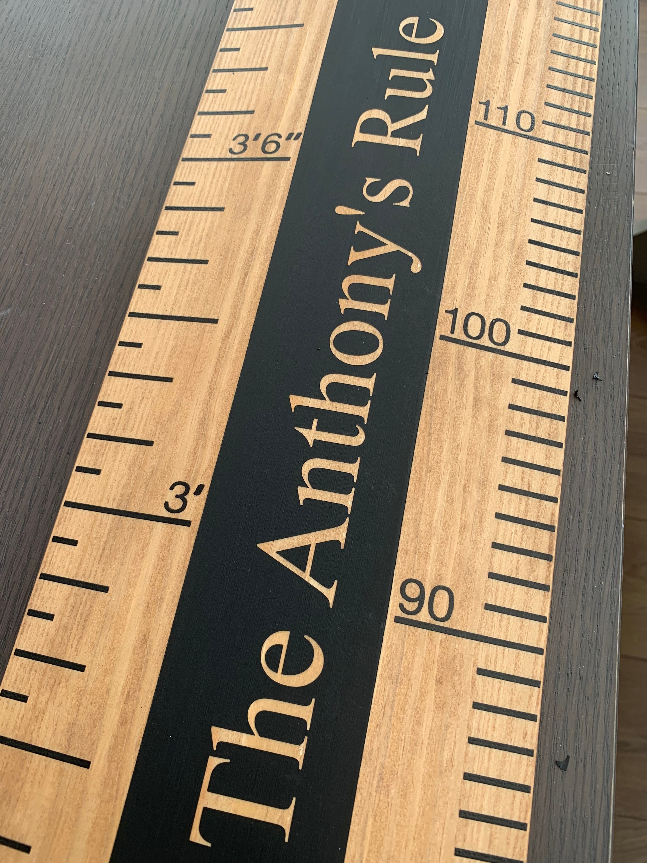 Distressed Giant Ruler Height Chart ,wooden Growth Chart, Height
