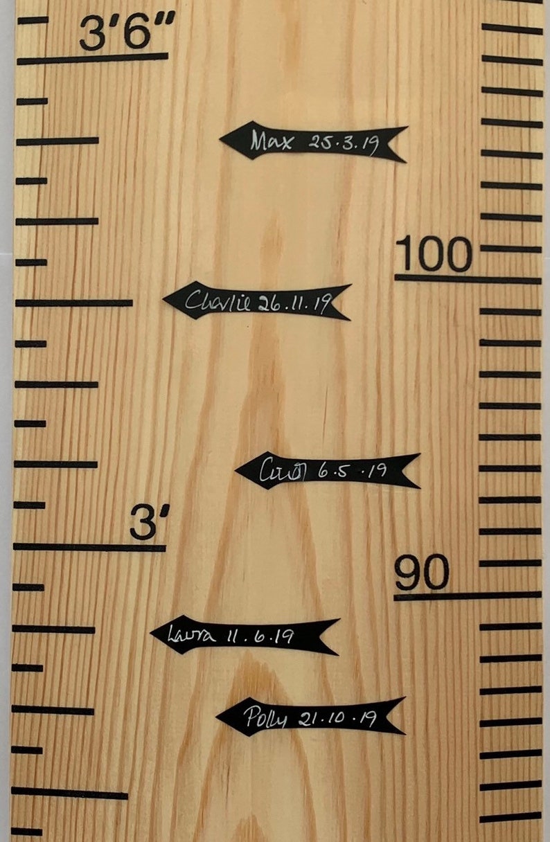Growth Chart Addon/24 Vinyl Stickers/height Markers/ Vinyl Etsy