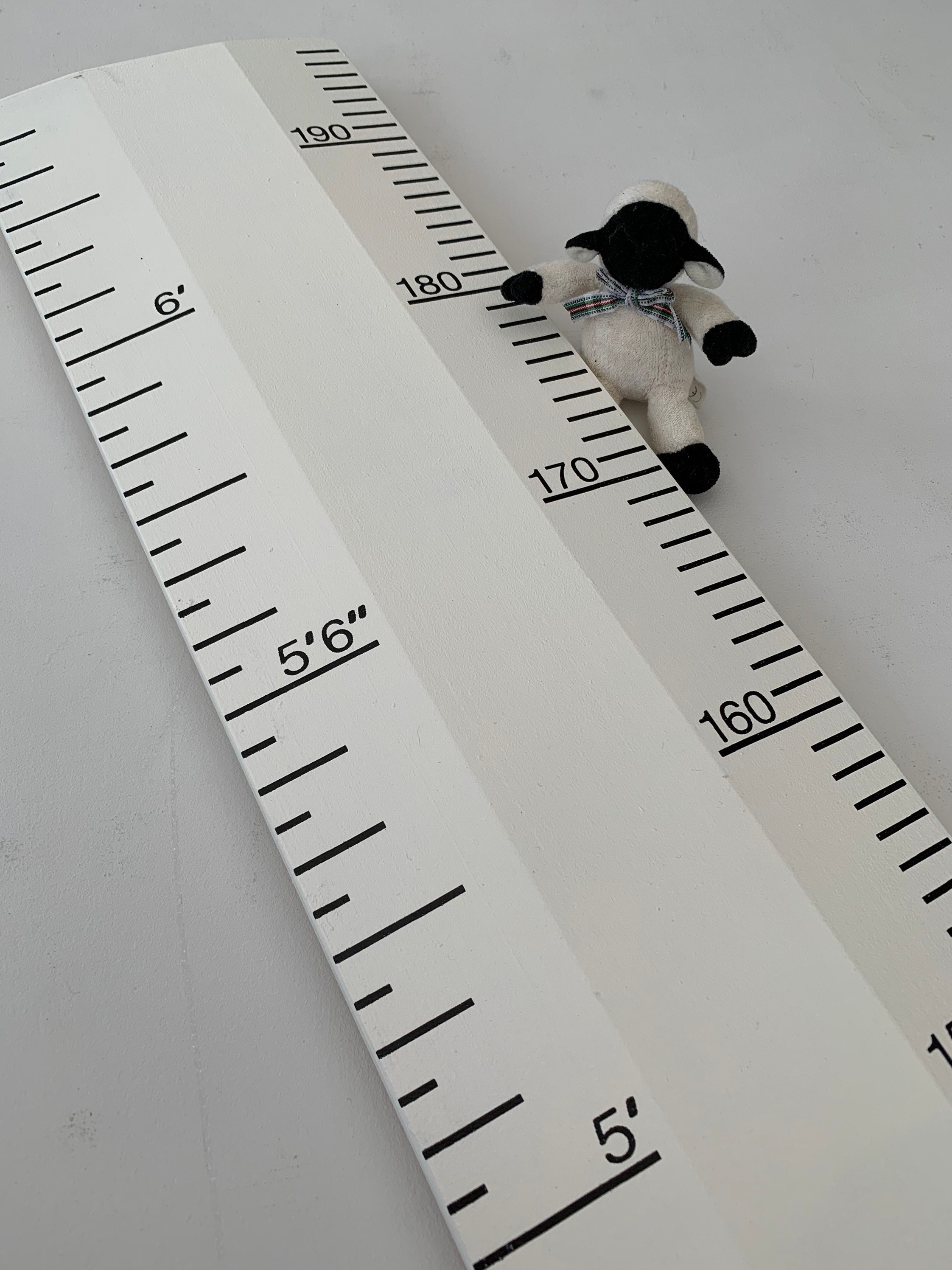 Pointing Wooden Height Ruler Personalised Wood Measuring Etsy