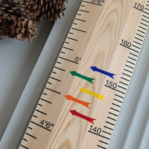 Growth Height Chart Ruler for Kids, Ruler Wall Decor for Kids, Clearance  Wooden Ruler Measurement for Kids, Boys and Girls black Ruler 