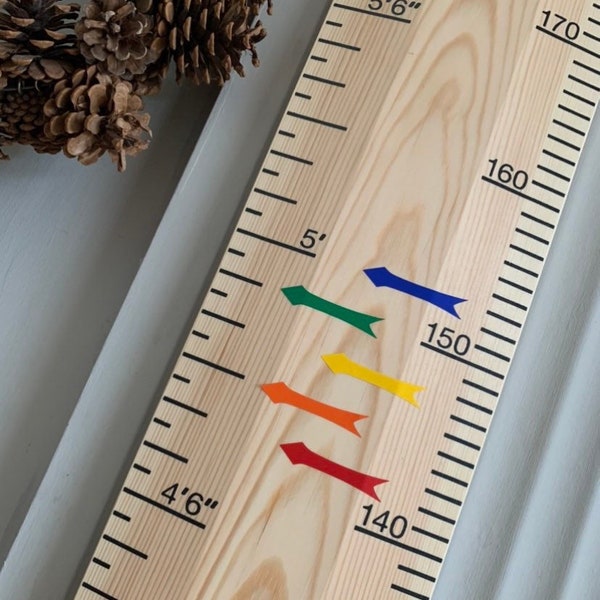 Growth Chart Add-On/24 Vinyl Stickers/Height Markers/ Vinyl Markers for Height Chart/Arrows/ Arrows for Marking Height/Arrow stickers