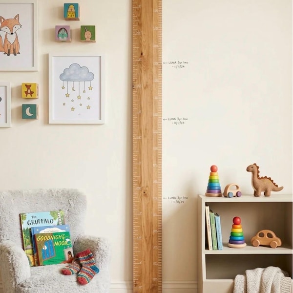 Wooden Growth Chart| Scandi| Height Ruler | Personalised Gift| Nursery Decor| Fathers Day