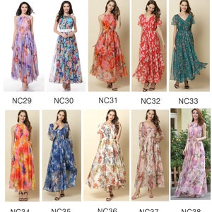 Chiffon dress color card