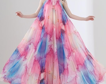 chinese dress ladies I.N.C. International Concepts Floral-Print Long-Sleeve V-Neck Maxi Dre –  DGFOutlet main image 0