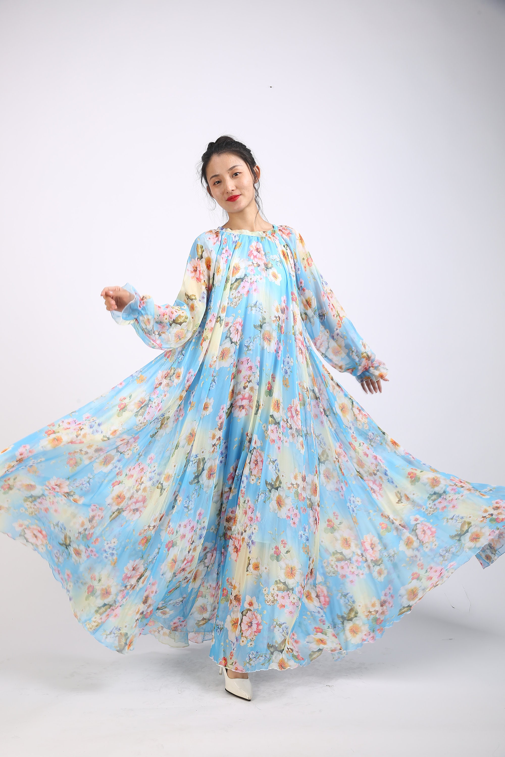 princess polly baby blue dress Simple Cotton Maxi Dress Lace Beads Munez Long Sleeved Floral Tulle Maxi  Dress – Love My Apparel
