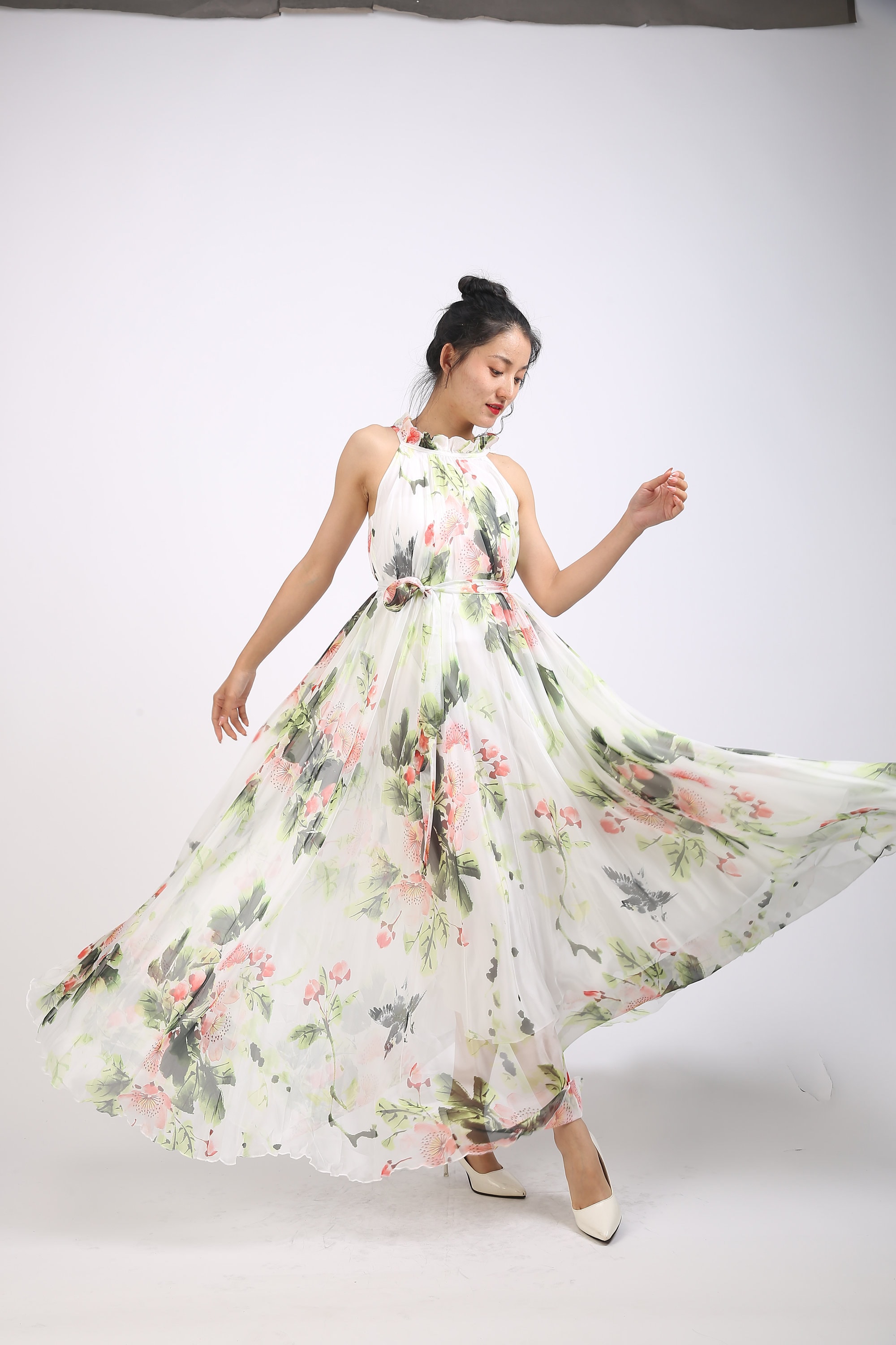 住まい/暮らし/子育て Floral Sexy Long Gown YanHoo Women's Plus Size Dresses Sexy V Neck Short Sleeve