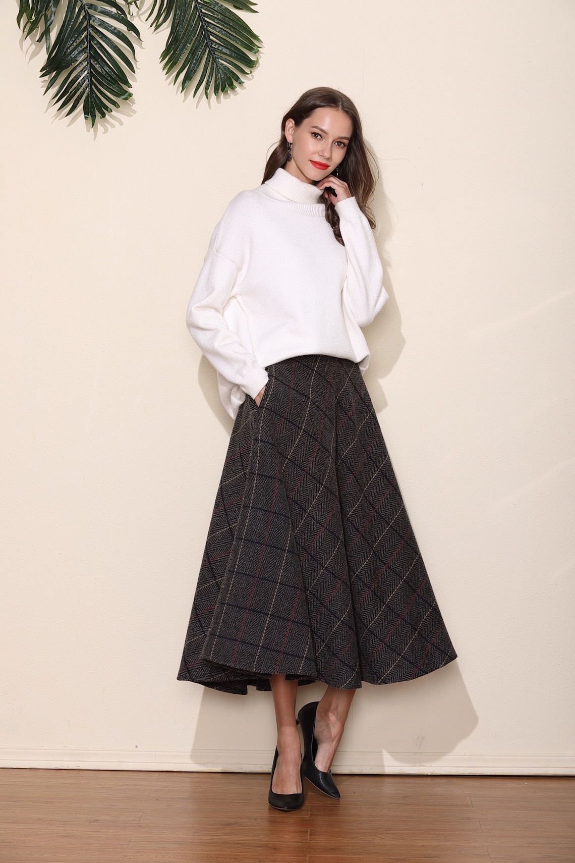Pearl Grey High Low Trail Skirt Set main image 0