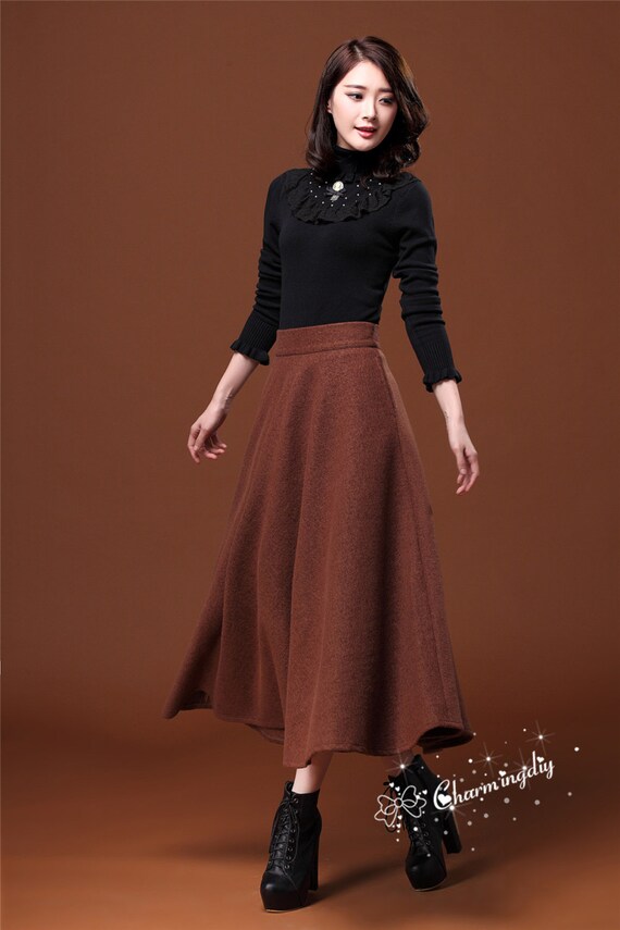 Long wool skirt quality hotsell