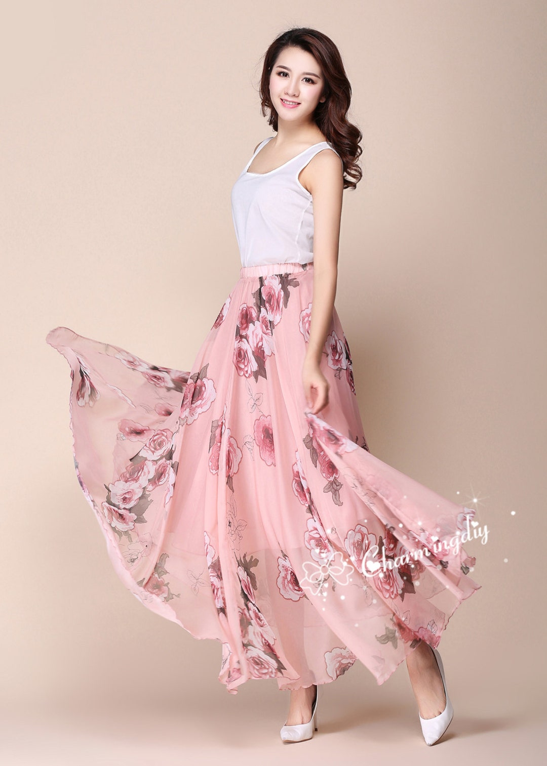 【I AM MARI】Atyu Pink Flower Shirring Chiffon One Piece il_340x270.4020135102_ehds.jpg
