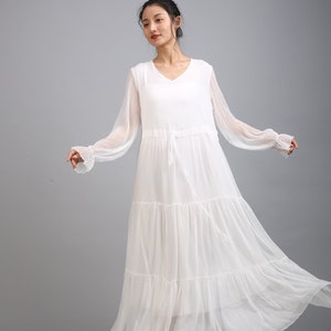 110 Colors Chiffon White Long Party Evening Wedding Lightweight ...