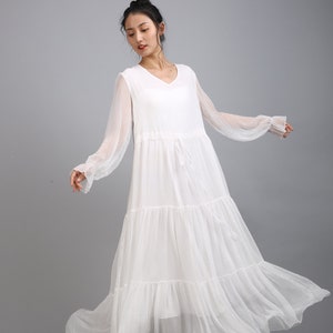 110 Colors Chiffon White Long Party Evening Wedding Lightweight ...