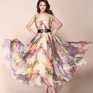 110 Colors Chiffon Flower Long Party Evening Wedding Lightweight  Maternity Dress Sundress Summer Dress Bridesmaid  Maxi Skirt