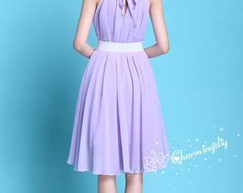 purple chiffon knee length dress Flowy Knee Length Dress Y82016 Elegant Womens Spark Sequin A Line Dress Chiffon Knee Temu