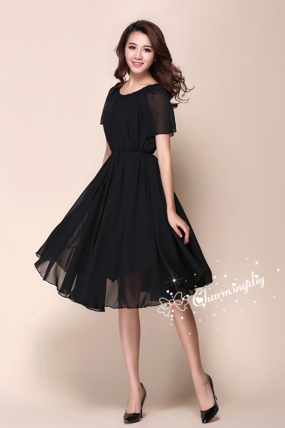 black dress with sleeves short Summer Casual Summer Puff Sleeve Lace Pleated Mini Women's Dress : Clothing, Shoes & Jewelry Amryn features a bust flattering sweetheart neckline and angled shoulders that sit above long sleeves with functional self tie fastening at the wrist Dresstells Women Black Lace Short