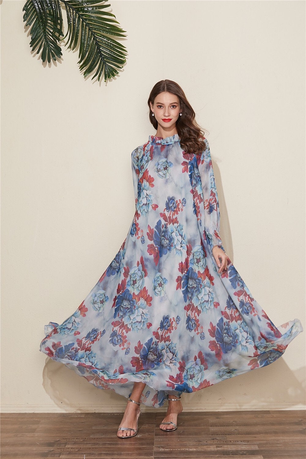 floral maternity maxi dress Yellow Floral V-Neck Maternity Maxi Dress