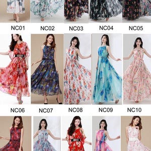 Carta de colores para vestidos de gasa