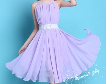 casual purple summer dress Big sale - OFF 69%