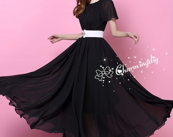 sachin and babi light blue dress Black Woman Chiffon Short Dress 3345804