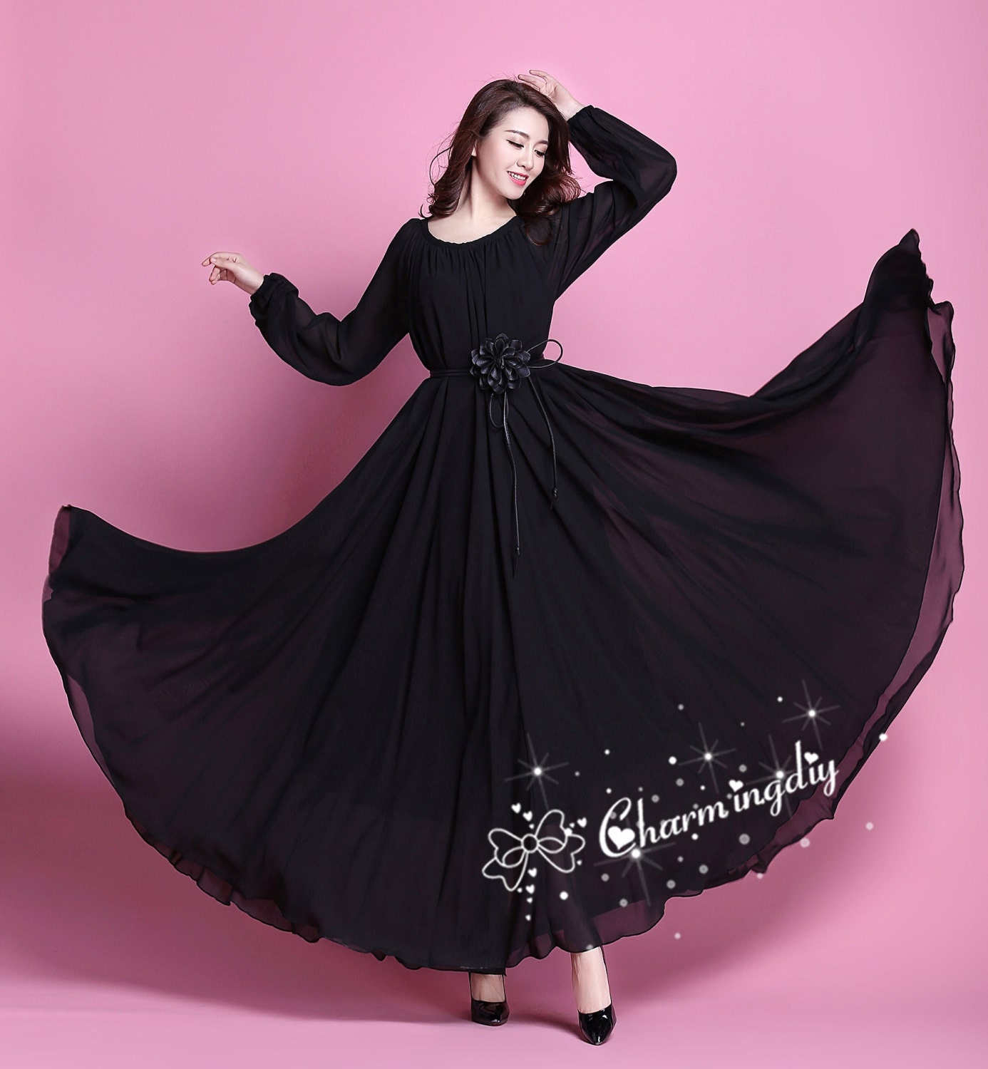 white christmas dresses Oculist Chiffon Maxi Dress | Disturbia main image 0