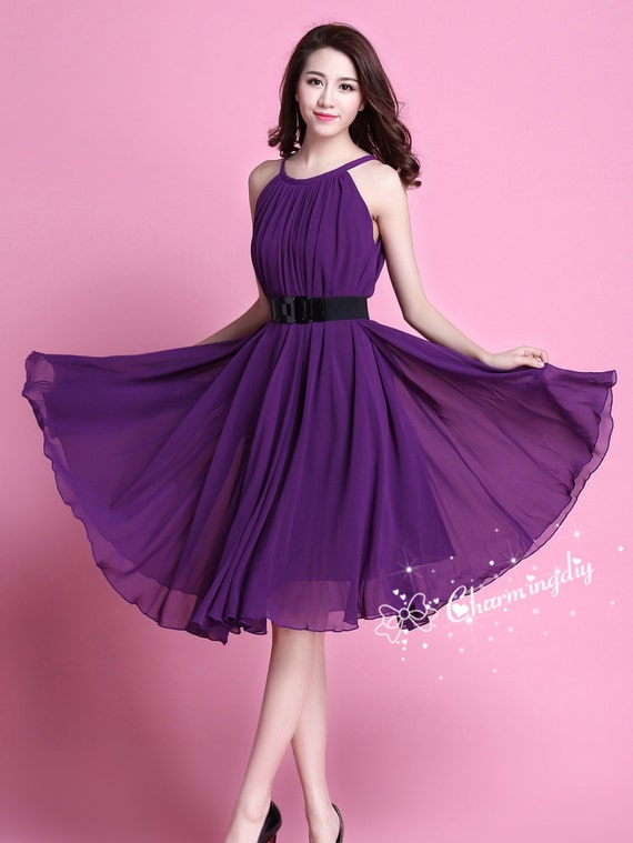 dark purple color dress