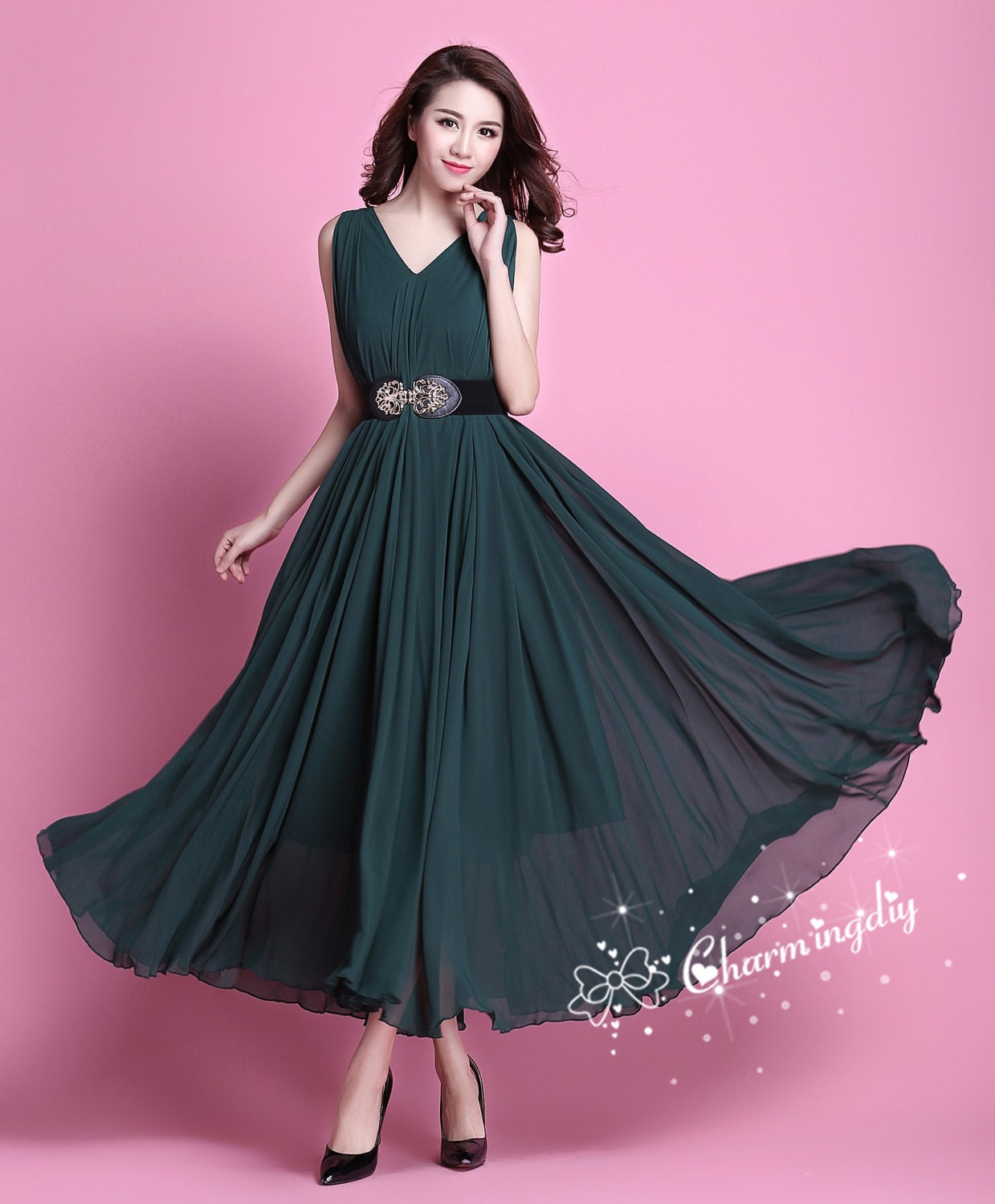 Dark Green Maternity Bridesmaid Dress - Etsy