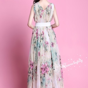 110 Colors Chiffon Green Pink Flower Long Party Dress Evening - Etsy