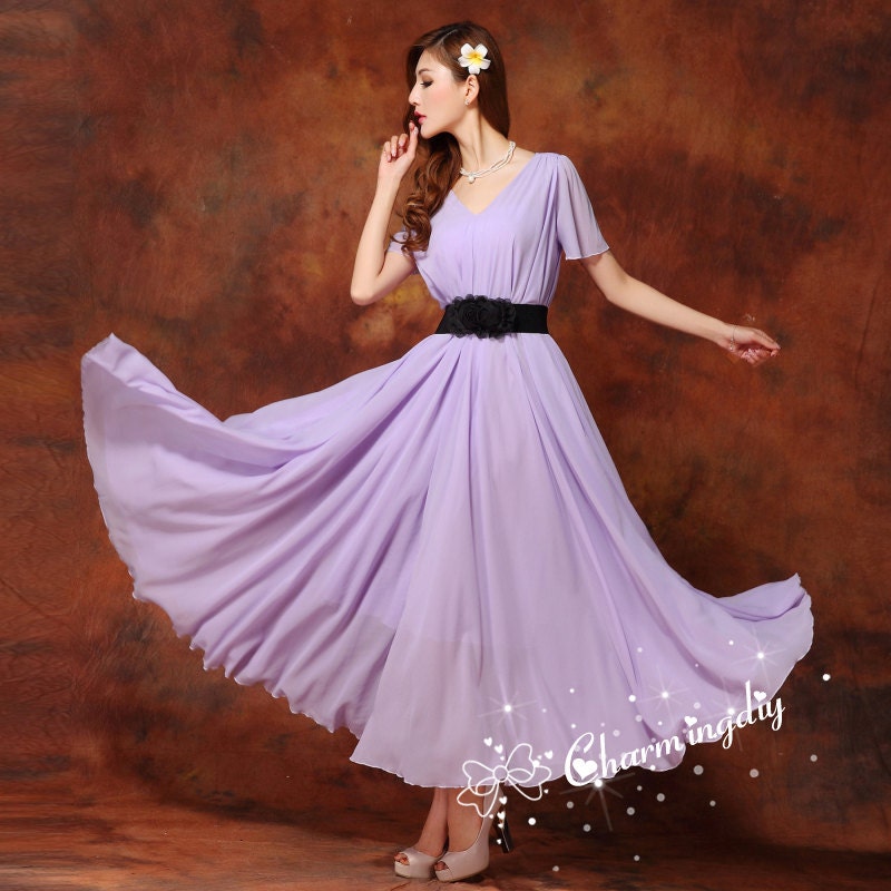Light purple deals chiffon dress