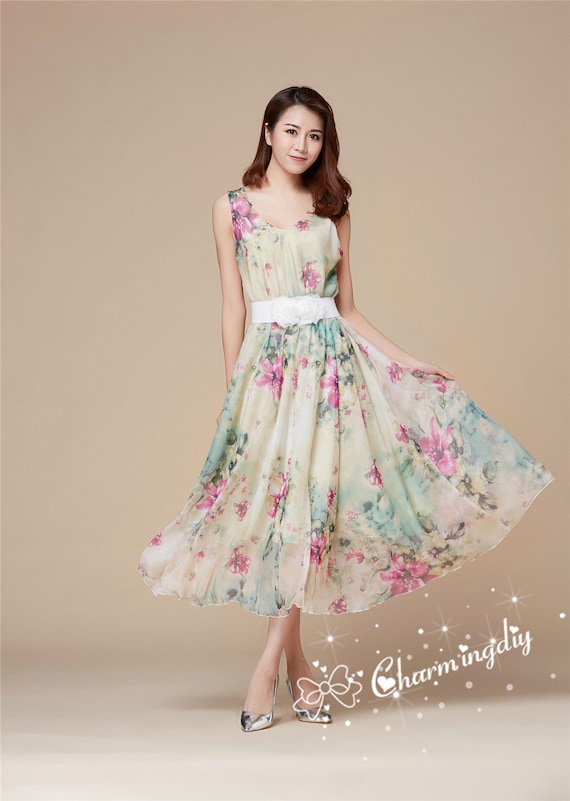 110 Colors Double Side Dress Chiffon Green Pink Flower Tea - Etsy