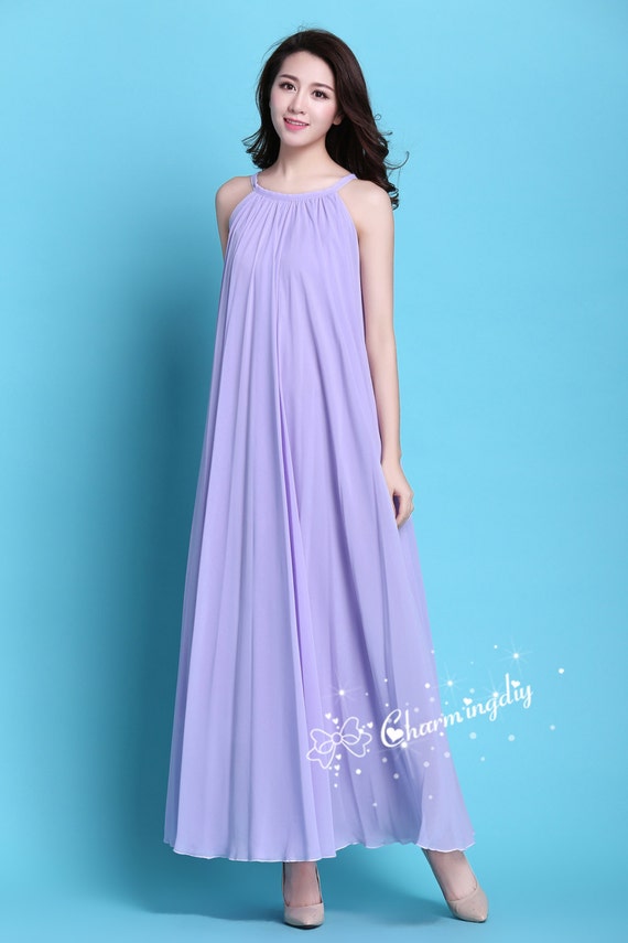 Light Purple Chiffon Maxi Dress: Party, Wedding, Maternity