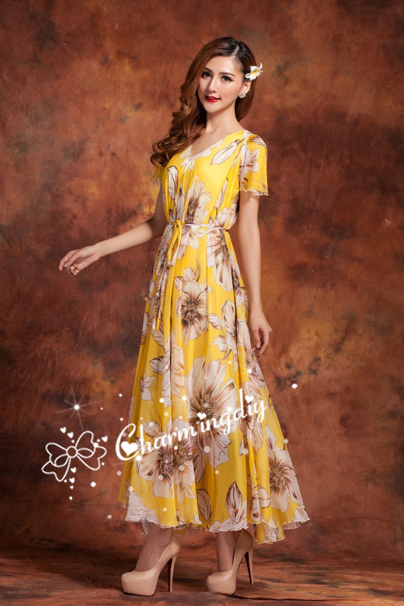 sachin and babi light blue dress Yellow Off Shoulder Chiffon Ruffle Maxi Dress