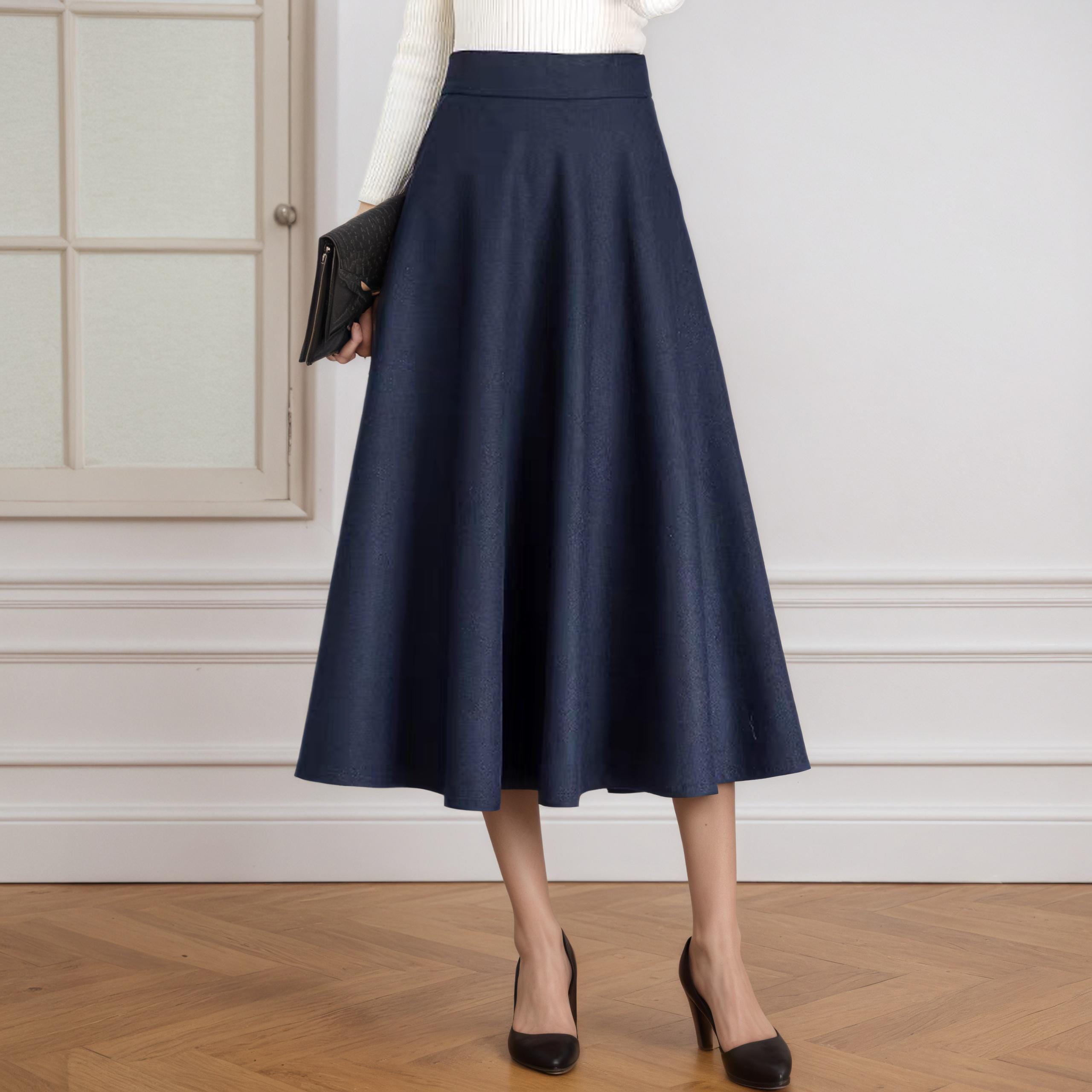 Maxi Skirt Outfit Ideas Royal Blue Below Knee Skirt Maxi Skirt