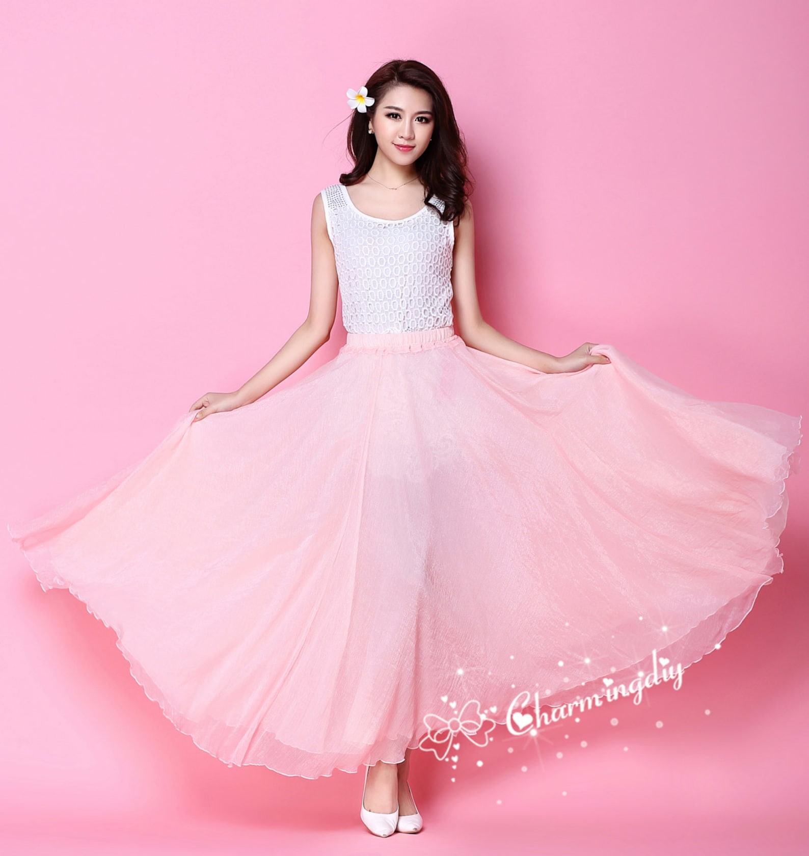Pink Sparkle Party Skirt main image 1
