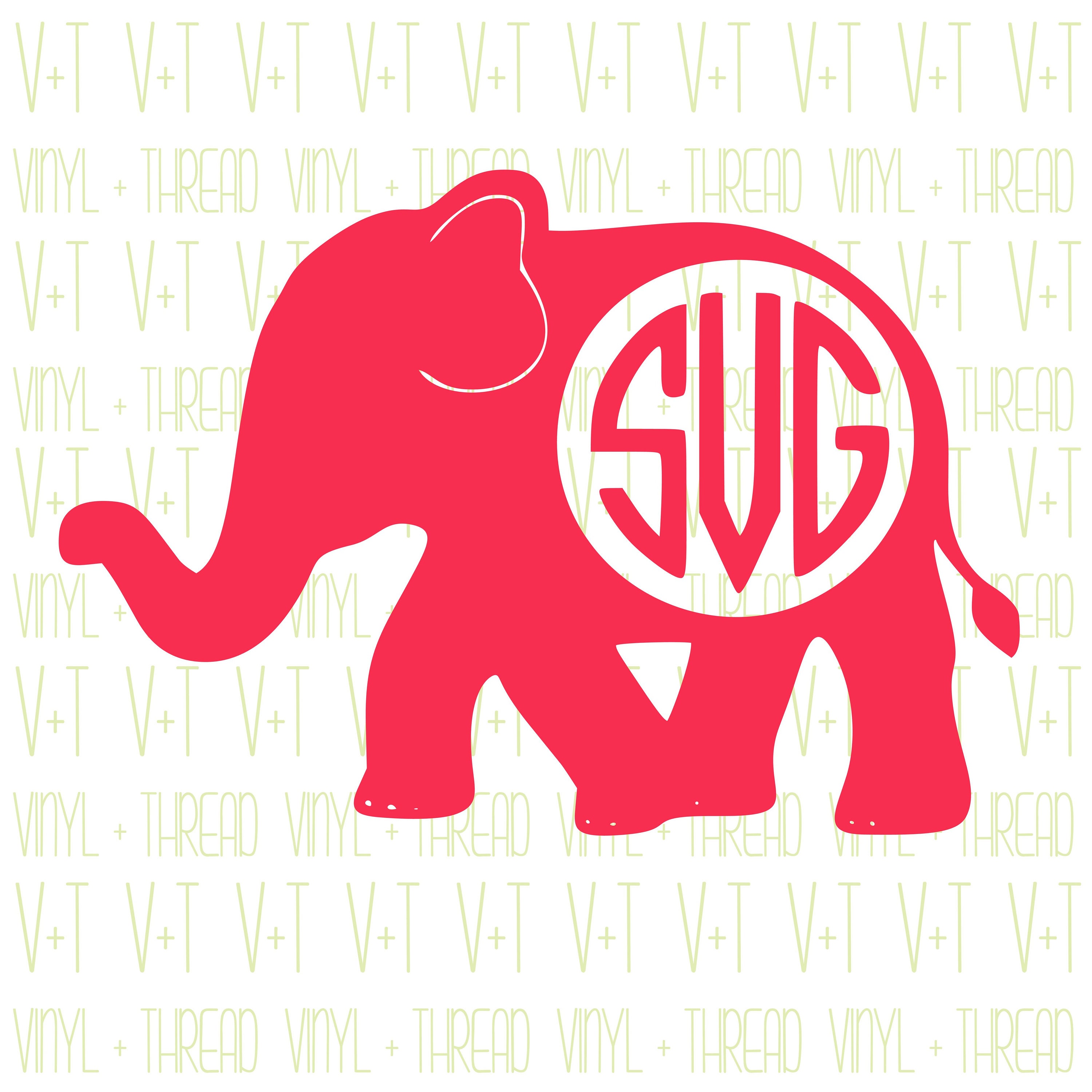 Download Elephant Monogram Svg Studio File Etsy