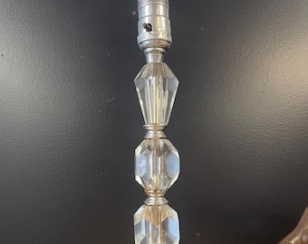 mid-century vintage lucite glass lamp