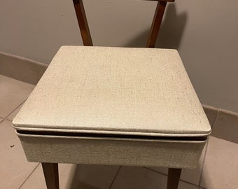 Mid-century sewing storage petite chair