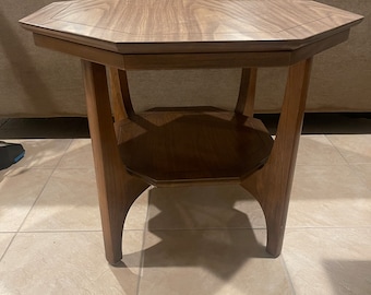 Mid-Century Octagon End Table